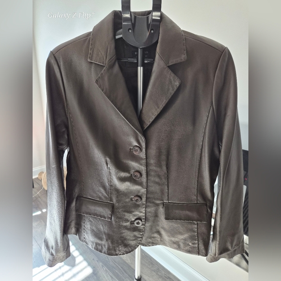 Sonoma Jackets & Blazers - ​Sonoma Life + Style XL Brown Lambskin Leather Blazer Jacket - Soft & Classic